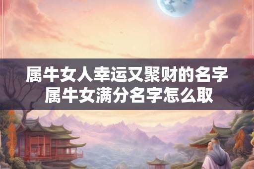 属牛女人幸运又聚财的名字 属牛女满分名字怎么取