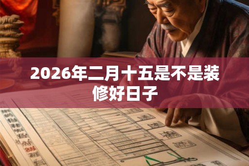 2026年二月十五是不是装修好日子