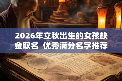 2026年立秋出生的女孩缺金取名  优秀满分名字推荐