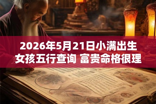 2026年5月21日小满出生女孩五行查询 富贵命格很理智