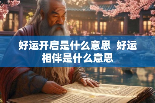 好运开启是什么意思 好运相伴是什么意思 好运开启是什么意思 好运相伴是什么意思
