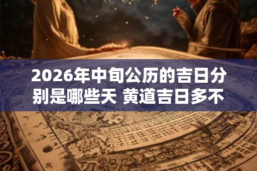 2026年中旬公历的吉日分别是哪些天 黄道吉日多不多