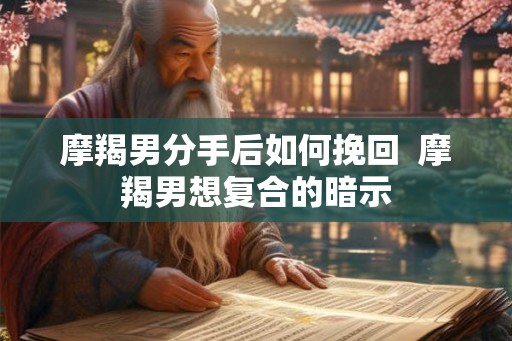 摩羯男分手后如何挽回  摩羯男想复合的暗示