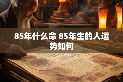 85年什么命 85年生的人运势如何