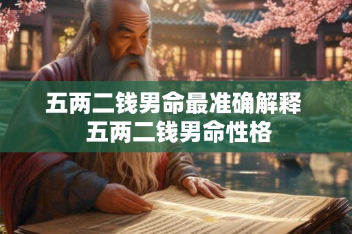 五两二钱男命最准确解释  五两二钱男命性格