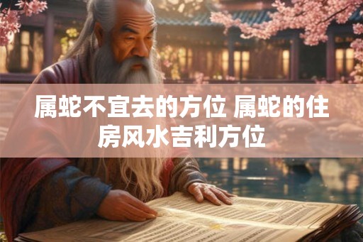 属蛇不宜去的方位 属蛇的住房风水吉利方位