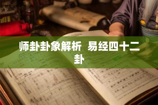 师卦卦象解析  易经四十二卦