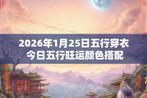 2026年1月25日五行穿衣 今日五行旺运颜色搭配
