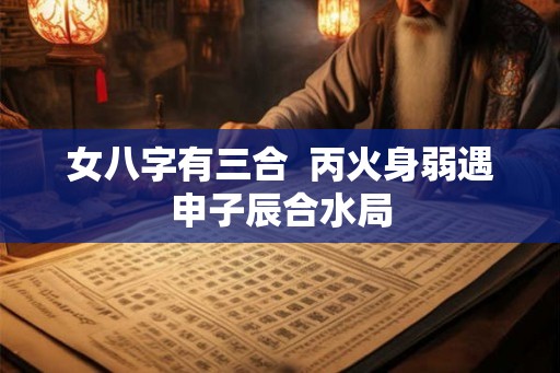 女八字有三合  丙火身弱遇申子辰合水局