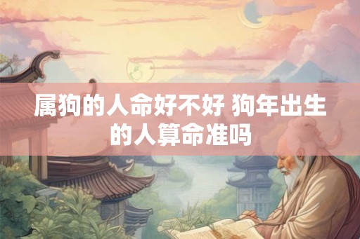 属狗的人命好不好 狗年出生的人算命准吗