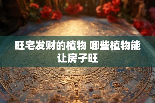 旺宅发财的植物 哪些植物能让房子旺