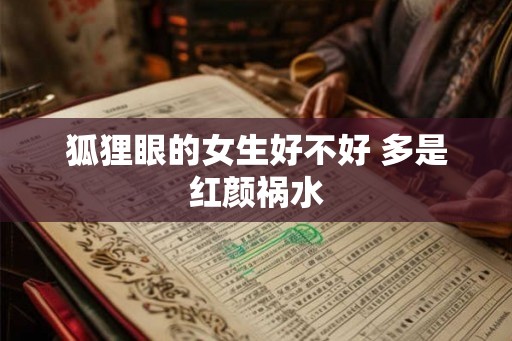 狐狸眼的女生好不好 多是红颜祸水