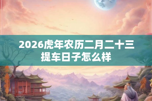 2026虎年农历二月二十三提车日子怎么样