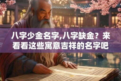 八字少金名字,八字缺金？来看看这些寓意吉祥的名字吧！