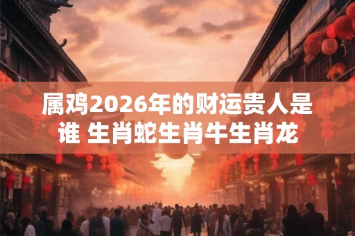 属鸡2026年的财运贵人是谁 生肖蛇生肖牛生肖龙