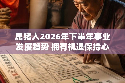 属猪人2026年下半年事业发展趋势 拥有机遇保持心态
