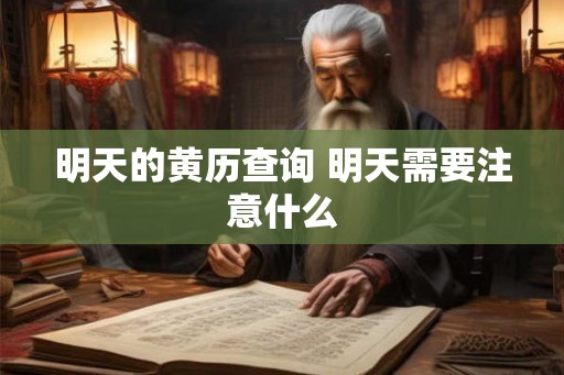 明天的黄历查询 明天需要注意什么
