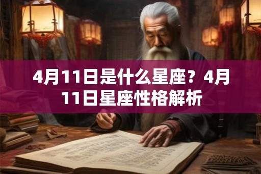 4月11日是什么星座？4月11日星座性格解析