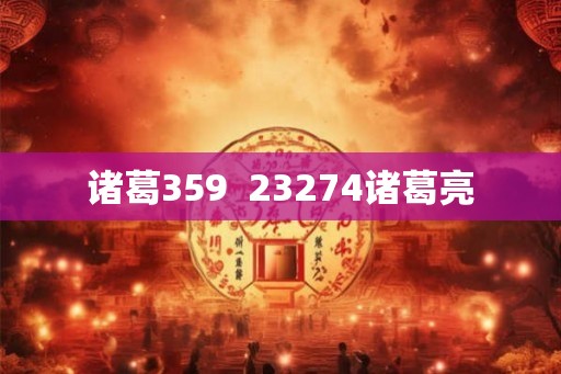 诸葛359  23274诸葛亮