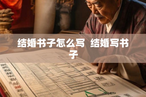 结婚书子怎么写  结婚写书子