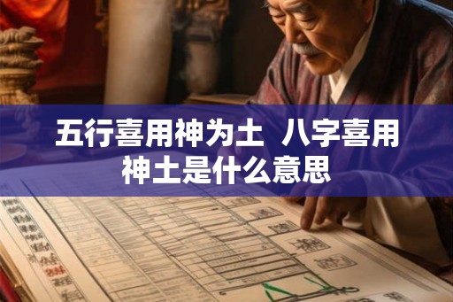 五行喜用神为土  八字喜用神土是什么意思