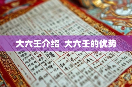 大六壬介绍  大六壬的优势