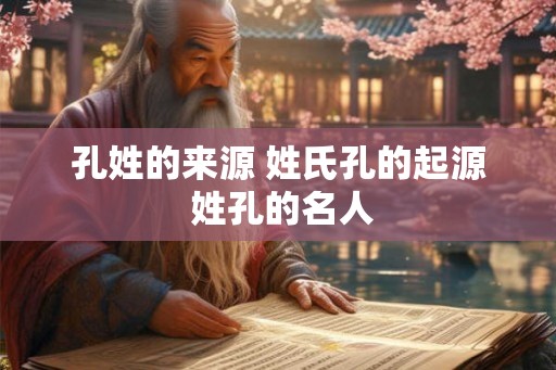 孔姓的来源 姓氏孔的起源 姓孔的名人