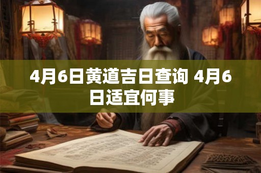 4月6日黄道吉日查询 4月6日适宜何事