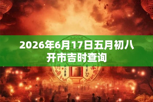 2026年6月17日五月初八开市吉时查询
