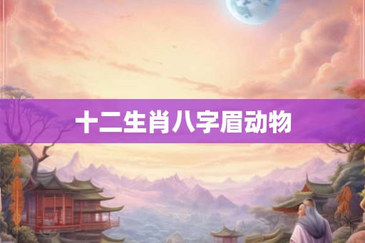 十二生肖八字眉动物