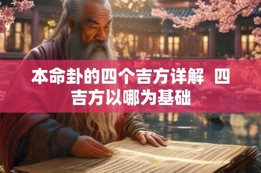 本命卦的四个吉方详解  四吉方以哪为基础
