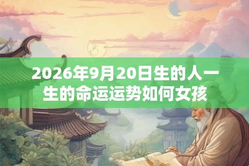 2026年9月20日生的人一生的命运运势如何女孩 2026年9月20日生的人一生的命运运势如何女孩