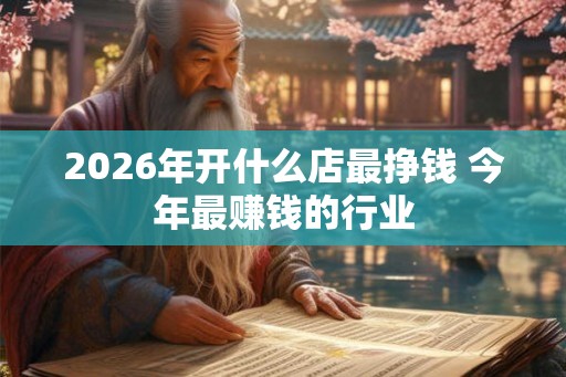 2026年开什么店最挣钱 今年最赚钱的行业 2026年开什么店最挣钱 今年最赚钱的行业