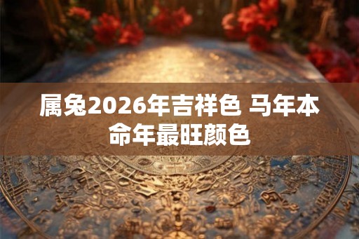 属兔2026年吉祥色 马年本命年最旺颜色