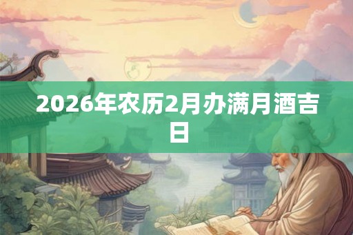 2026年农历2月办满月酒吉日