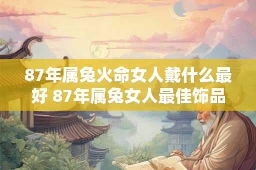 87年属兔火命女人戴什么最好 87年属兔女人最佳饰品是什么