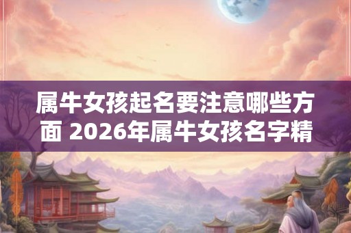 属牛女孩起名要注意哪些方面 2026年属牛女孩名字精选