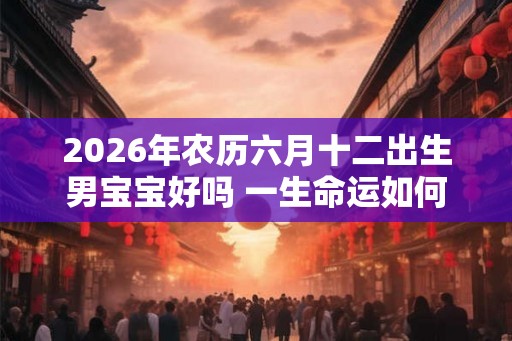2026年农历六月十二出生男宝宝好吗 一生命运如何