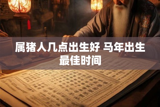 属猪人几点出生好 马年出生最佳时间