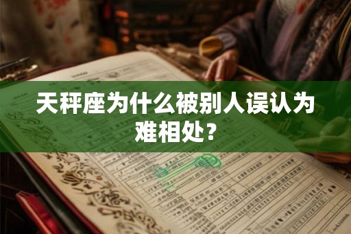 天秤座为什么被别人误认为难相处？