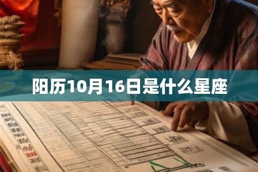 阳历10月16日是什么星座
