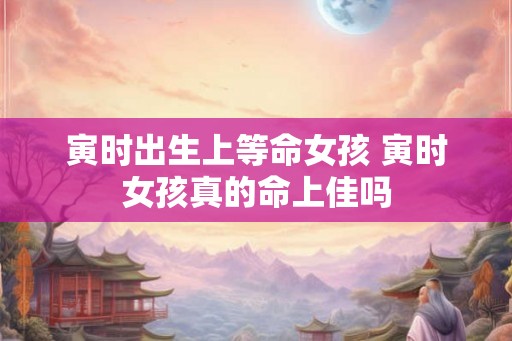 寅时出生上等命女孩 寅时女孩真的命上佳吗