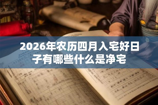 2026年农历四月入宅好日子有哪些什么是净宅