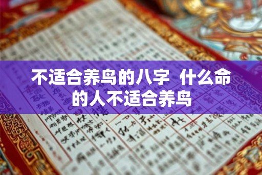 不适合养鸟的八字  什么命的人不适合养鸟