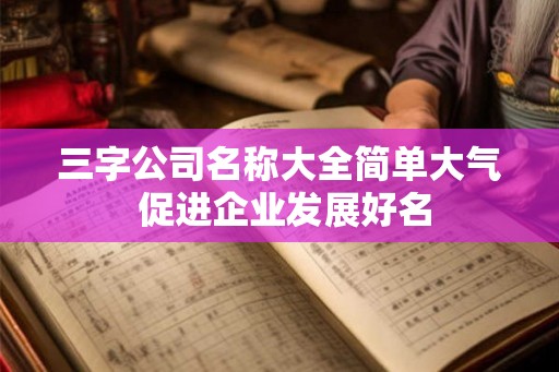 三字公司名称大全简单大气 促进企业发展好名