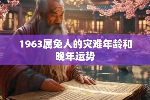 1963属兔人的灾难年龄和晚年运势 1963属兔人的灾难年龄和晚年运势