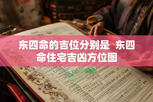 东四命的吉位分别是  东四命住宅吉凶方位图