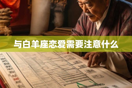 与白羊座恋爱需要注意什么