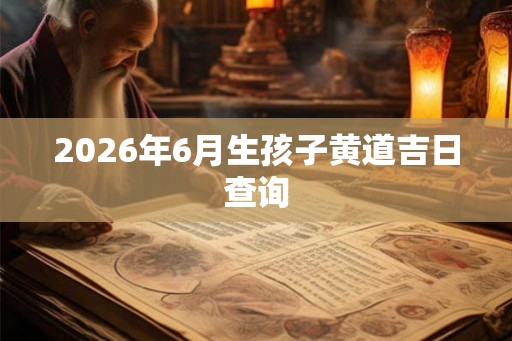 2026年6月生孩子黄道吉日查询