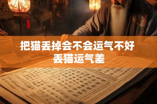 把猫丢掉会不会运气不好 丢猫运气差